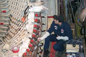 A Power Engineer Inspects Epoxy Brazing